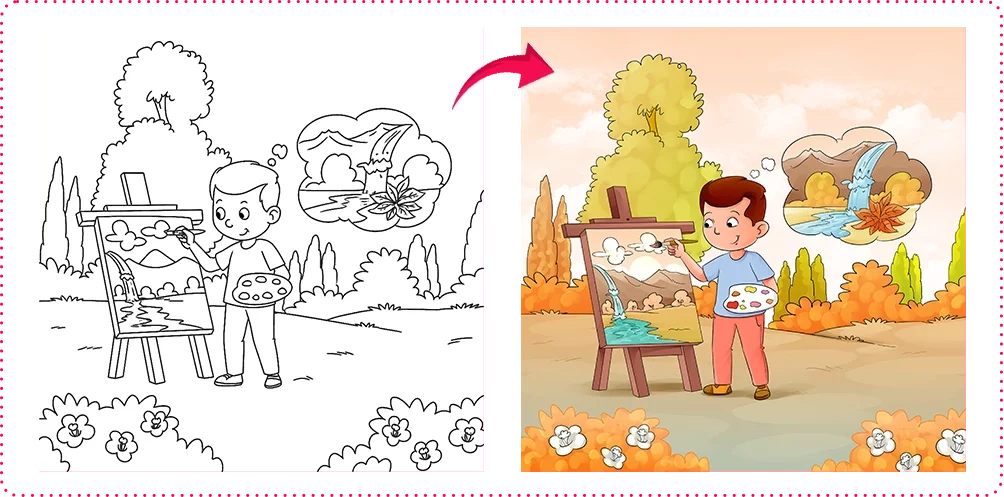 Sketch to color PROCESS 2