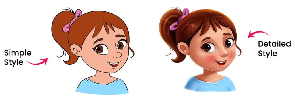 Illustrations style comparison